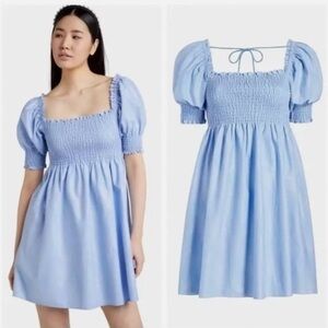 Nap Dress Spring Blue & Silver - Hill House Home
